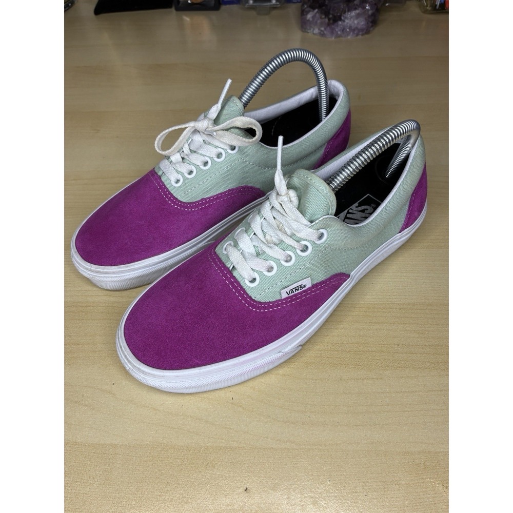 Vans Era Vintage Sport shoes Unisex Pink/mint Green Size Men 7 Women 8.5